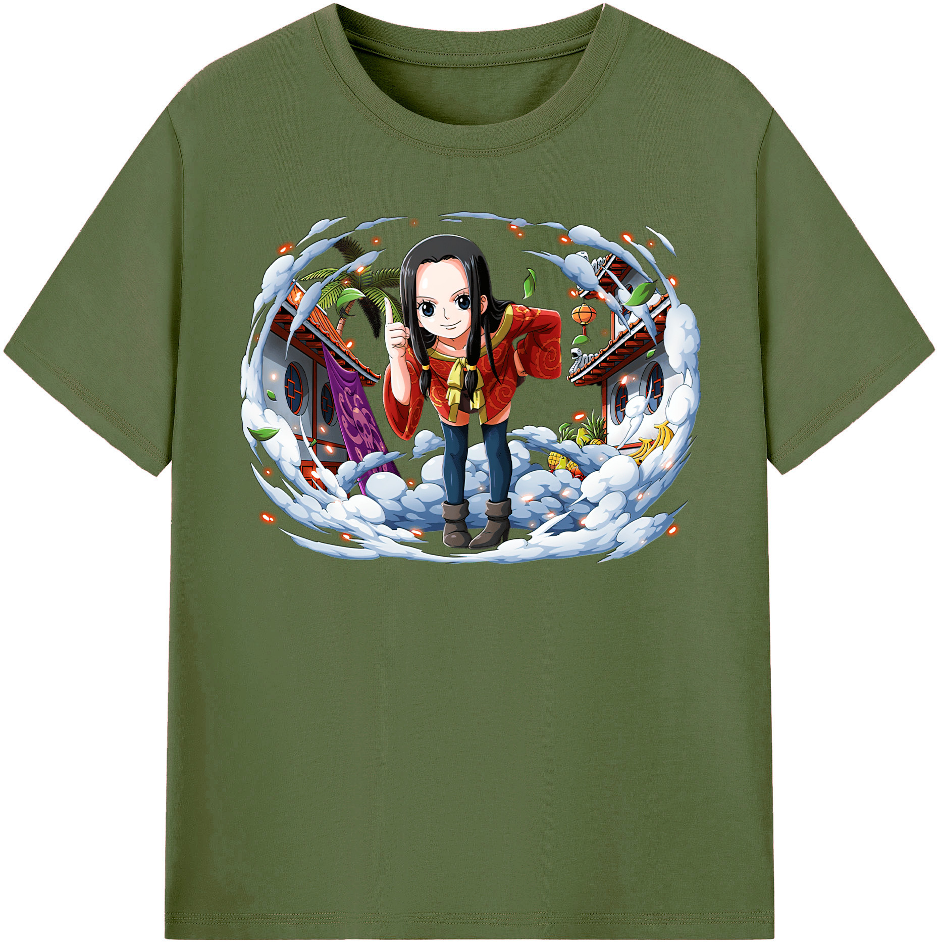 ワンピース ボア・ハンコック ONE PIECE Boa·Hancock 綿100％半袖Tシャツ（フロントプリント）